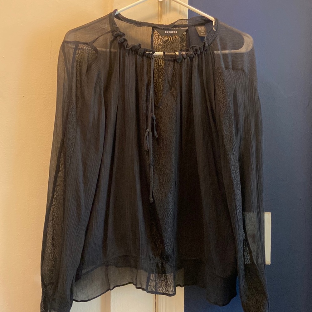 Express 2pc black shirt & skirt set